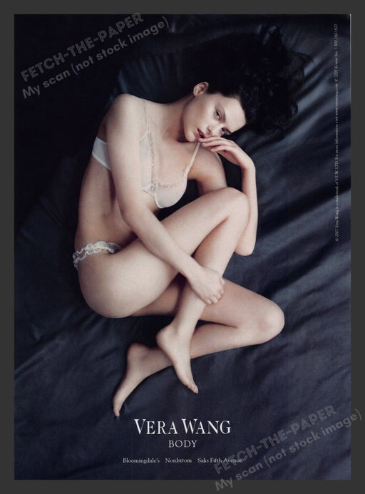 Vera Wang 2000s Print Advertisement 2007 Body Lingerie Bra Panties Legs Fetch the Paper!