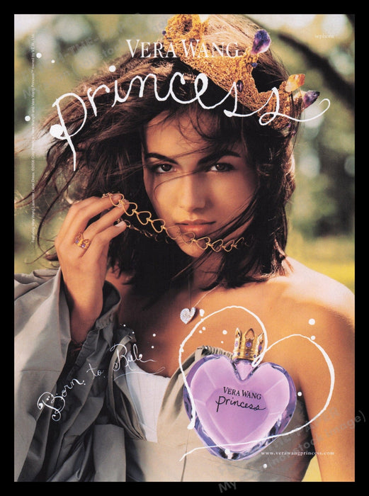 Vera Wang Princess Perfume 2000s Print Advertisement Ad 2007 "Born to Rule" Fetch the Paper!