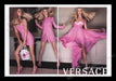 Versace 2000's Print Advertisement Ad (2 pages) 2007 Legs Sweet Pink Girl Fetch the Paper!