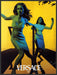 Versace Clothing 1990s Print Advertisement Ad 1999 Gisele Bundchen Yellow Fetch the Paper!
