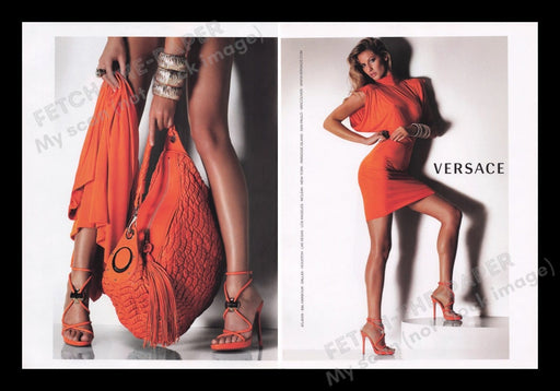 Versace Clothing 2000s Print Advertisement (2 pages) 2008 Gisele Bundchen Legs Fetch the Paper!
