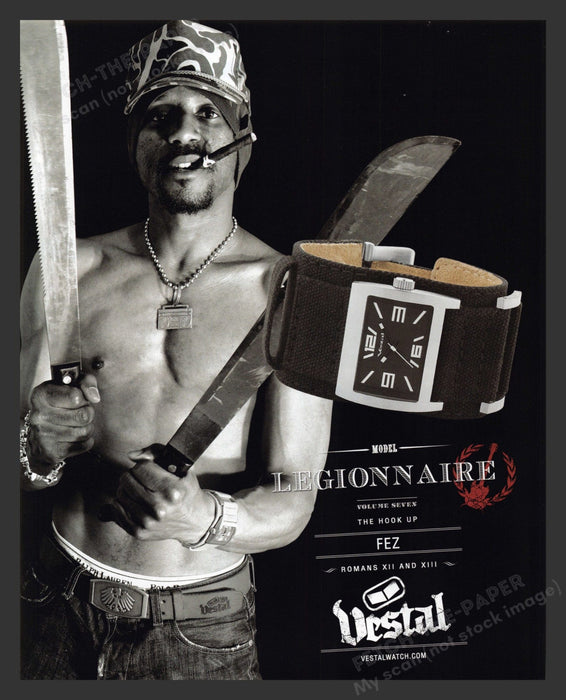 2004 Vestal Watches Legionnaire Fez The Hook Up Music Print Advertisement Ad.