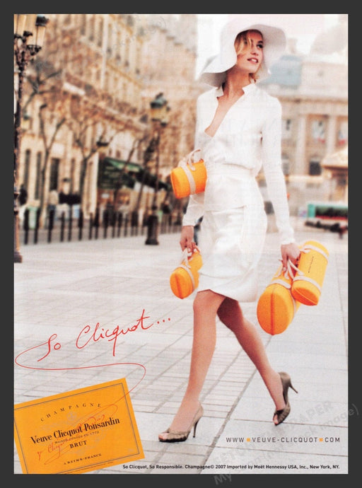 2007 Brut Veuve Clicquot Ponsardin Alcohol Print Advertisement Ad