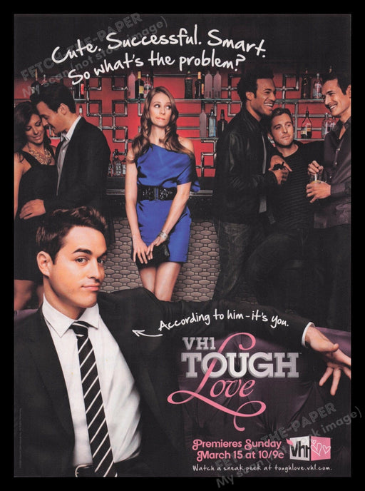 VH1 Tough Love 2000s Print Advertisement Ad 2009 T.V. Show Fetch the Paper!