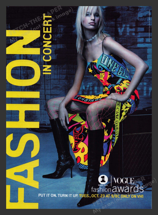 VH1 Vogue Fashion Awards Promo 2000s Print Advertisement 2001 Fetch the Paper!