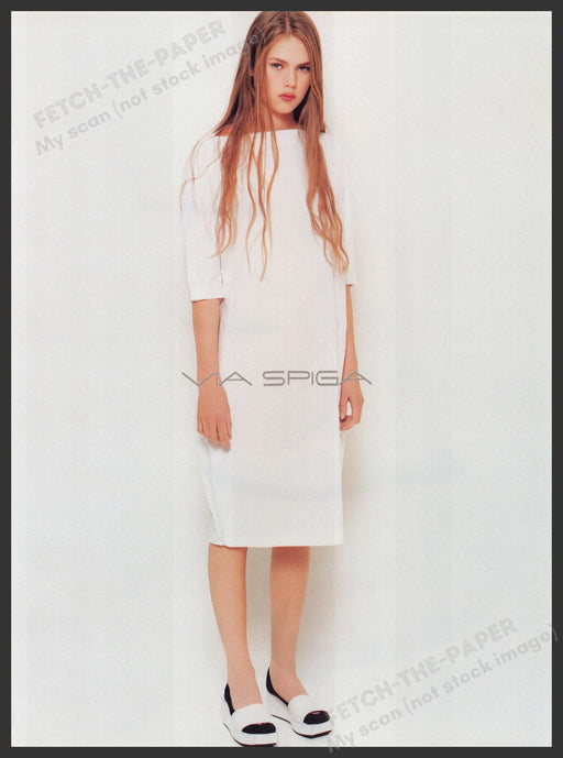 Via Spiga Shoes 1990s Print Advertisement Ad 1999 Young Model Legs Fetch the Paper!