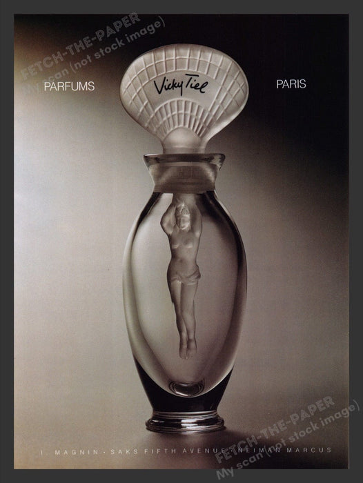 1990 Vicky Tiel Perfume Paris Print Advertisement Ad