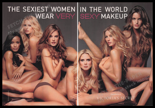Victoria's Secret 2000s Print Advertisement (2 pages) 2006 Lingerie Super Models Fetch the Paper!