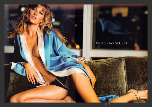 2003 Victoria's Secret Gisele Bundchen Open Robe Print Advertisement (2 Pages)