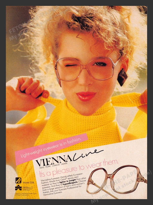 1984 Viennaline Eyewear Eyeglasses Lighter Print Advertisement Ad