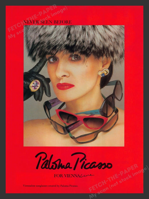 1987 Viennaline Sunglasses by Paloma Picasso Print Advertisement Ad