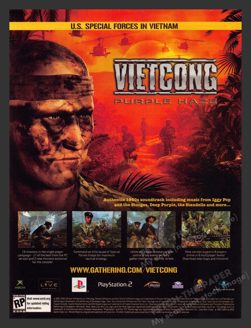2004 Vietcong: Purple Haze Video Game Print Advertisement