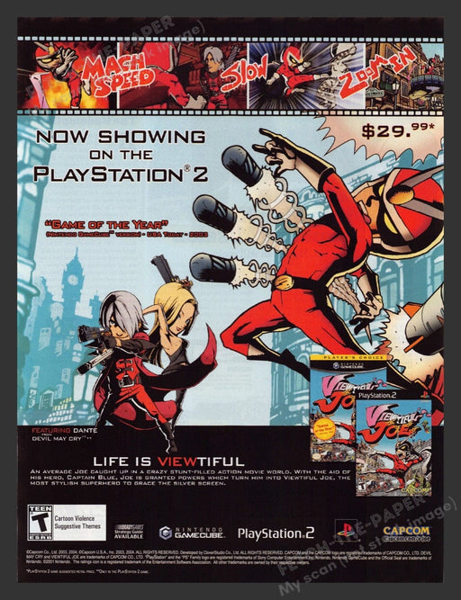2004 Viewtiful Joe Video Game Print Advertisement