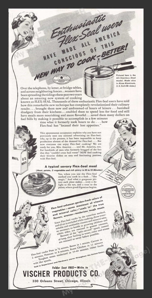 1941 Vischer Products Co. Print Advertisement Ad