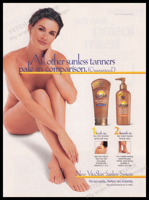 VitaSkin 2000s Print Advertisement Ad 2003 Fetch the Paper!
