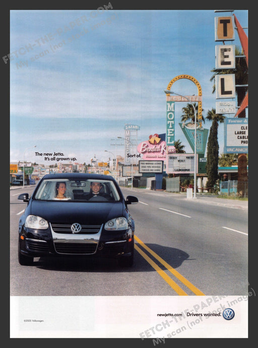 2005 Print Advertisement VW Volkswagen Jetta City Motel Strip Ad.
