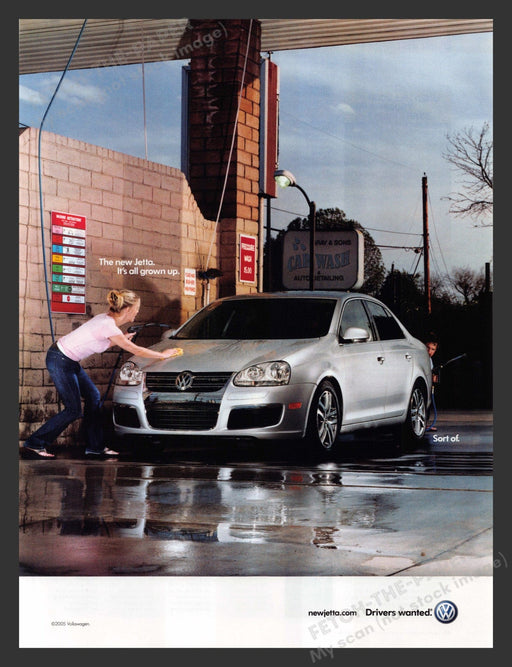 2005 Volkswagen Jetta Car Wash Fight Print Advertisement Ad