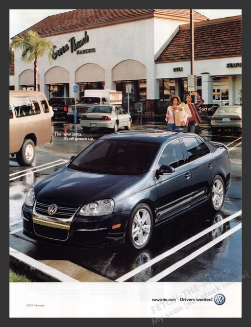 2005 Volkswagen Jetta Shopping Center Parking Lot Print Advertisement Ad