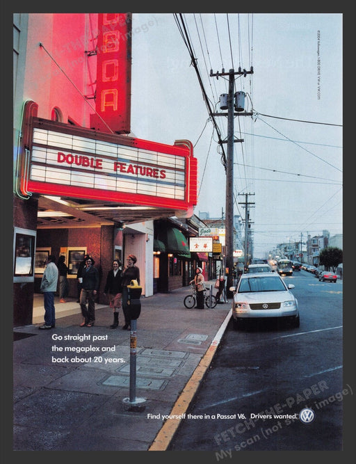 2004 Volkswagen Passat V6 Movie Theater Print Advertisement Ad