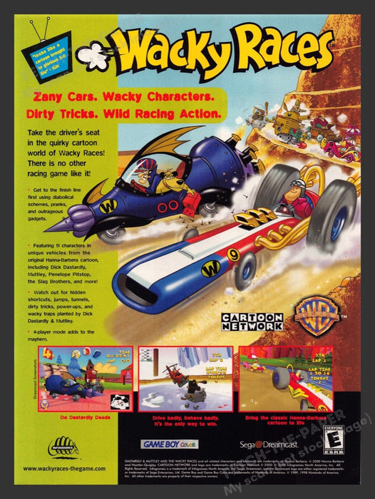 2000 Wacky Races Video Game Print Advertisement