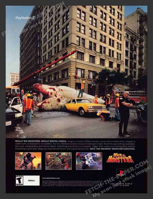2003 War of the Monsters City Video Game Print Advertisement.