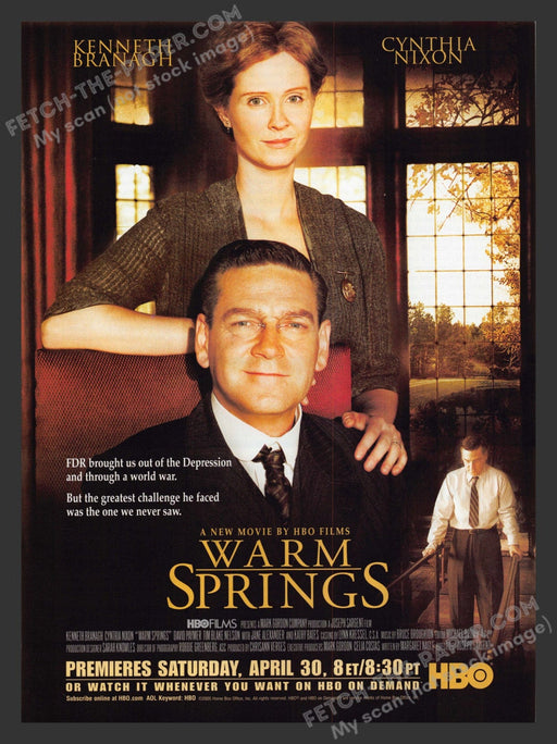 2005 Print Advertisement Warm Springs Movie Release HBO Actor & Actress Ad.