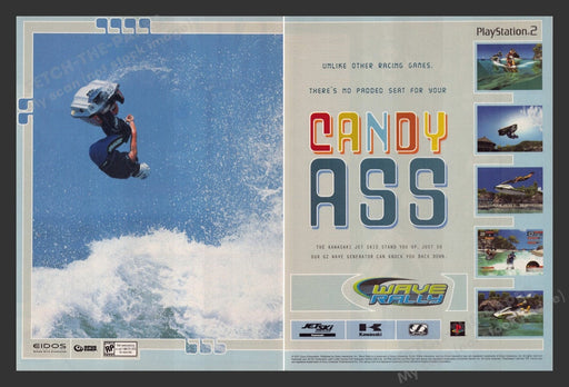 2001 Wave Rally "Your Candy Adss" Video Game Print Advertisement (2 Pages)