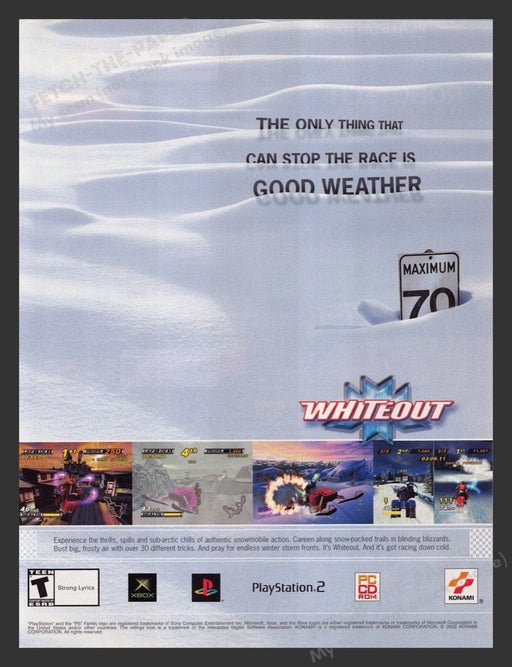 2002 WhiteOut Video Game Print Advertisement