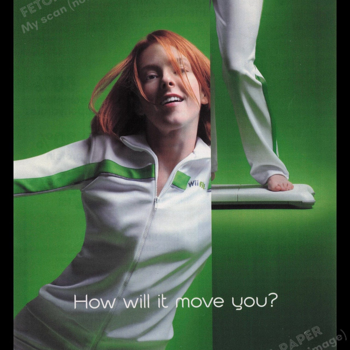 Wii Fit 2008 Print Ad - Redhead Girl - Vintage Gaming Memorabilia