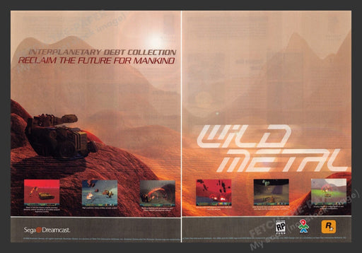 2000 Wild Metal Interplanetary Video Game Print Advertisement (2 Pages)