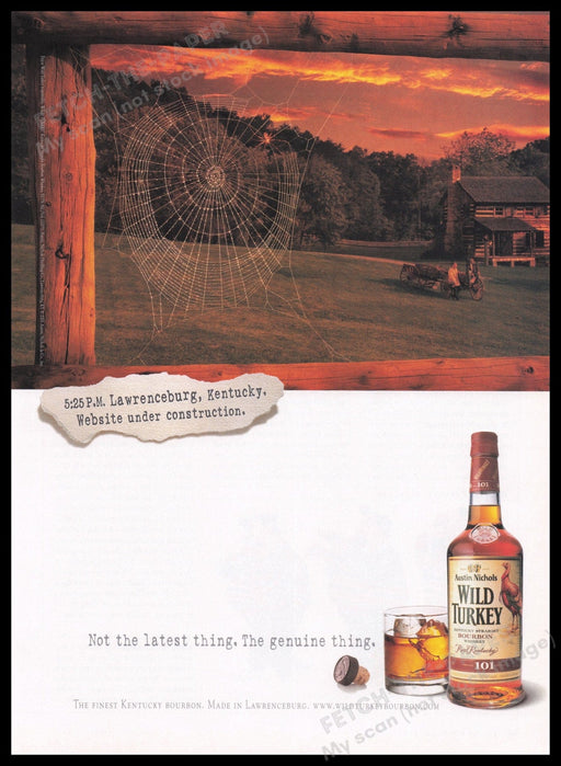 Wild Turkey Bourbon Whiskey 2000s Print Advertisement Ad 2002 Fetch the Paper!