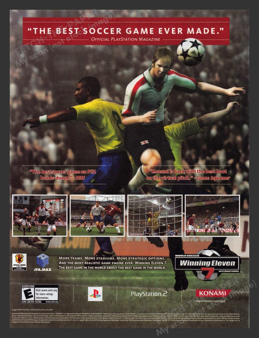 2004 Winning Eleven 7 Soccer Video Game Print Advertisement