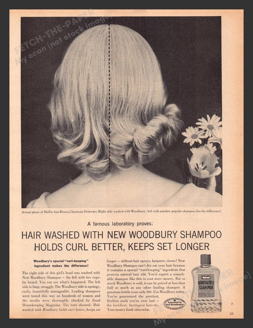 1956 Woodbury Shampoo Mollie Ann Bourn Deleware Print Advertisement Ad