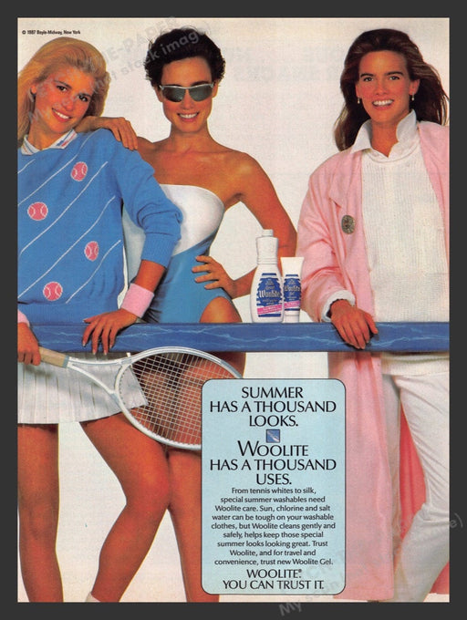 1987 Woolite Laundry Detergent Print Advertisement Ad