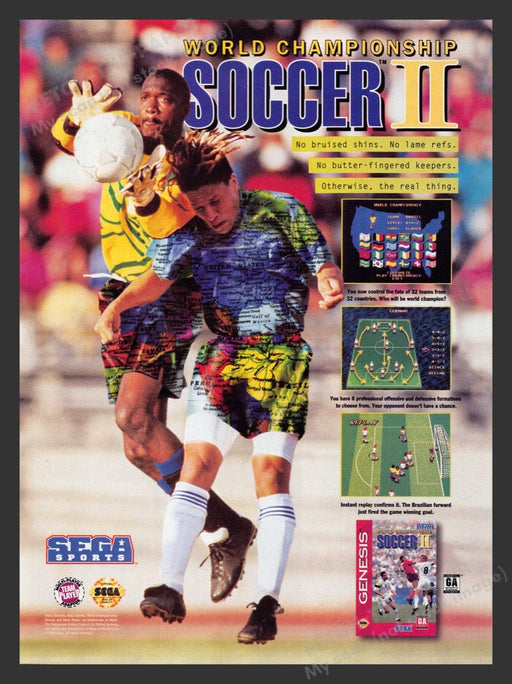 1994 World Championship Soccer II Video Game Print Advertisement