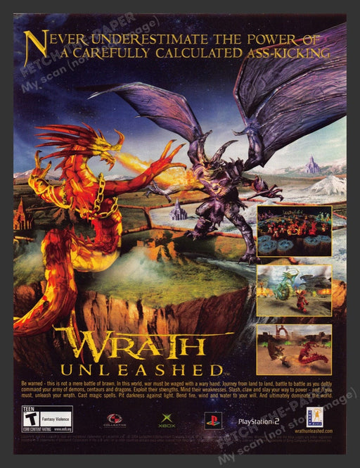 2004 Wrath Unleashed Video Game Print Advertisement