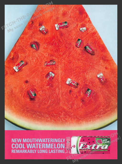 2006 Print Advertisement Wrigley's Extra Cool Watermelon Chewing Gum Ad.