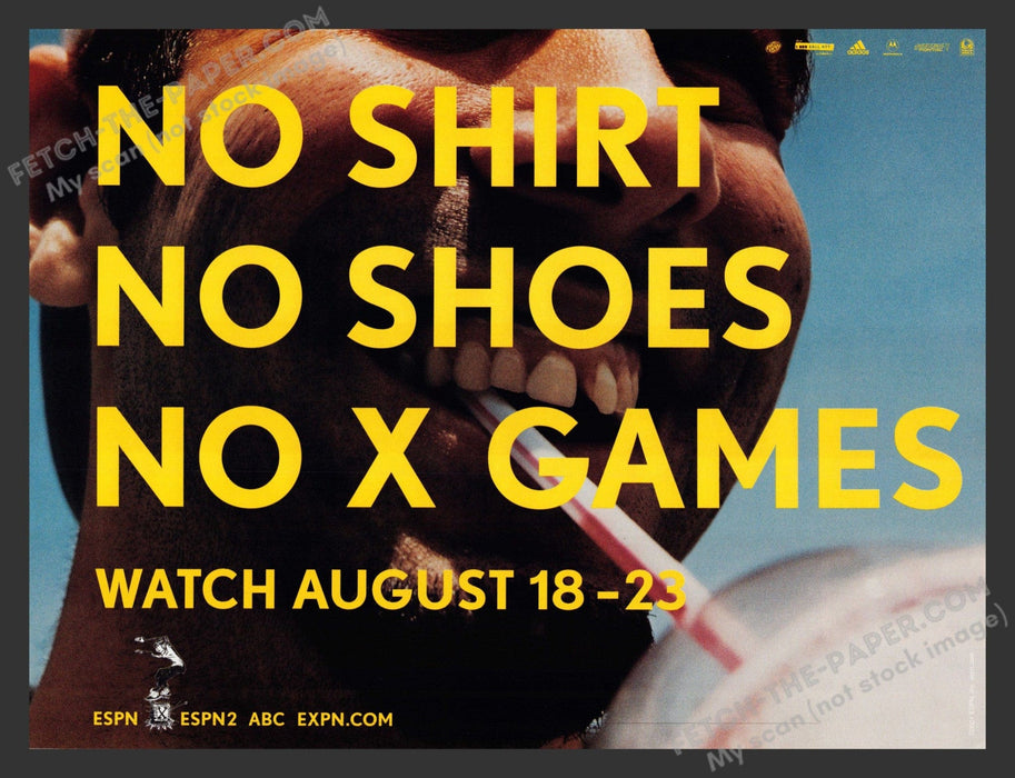 2001 X Games Promo ESPN T.V. Show Print Advertisement Ad.