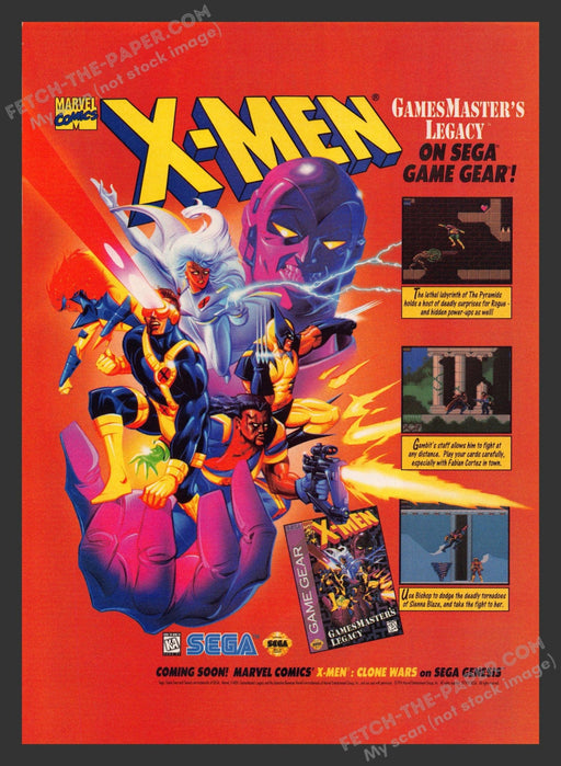1994 Print Advertisement X-Men: Gamemaster's Legacy Video Game Ad.