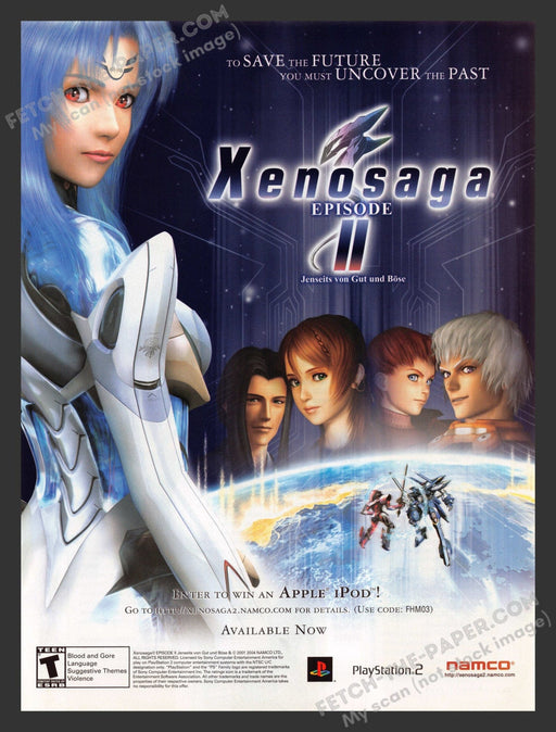 2005 Print Advertisement Xenosaga Episode II Video Game Ad.