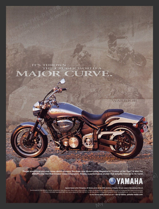 2003 Yamaha Road Star Warrior Motorcycle Print Advertisement Ad