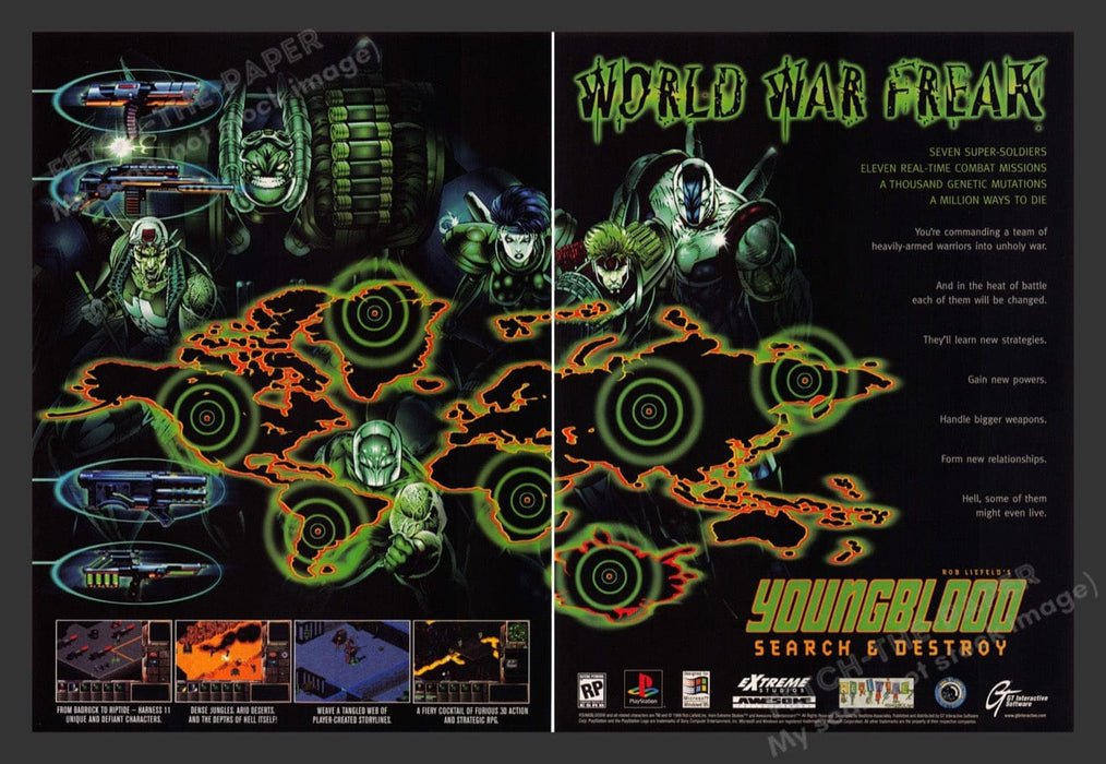 1997 YoungBlood: Search & Destroy Video Game Print Advertisement (2 Pages)
