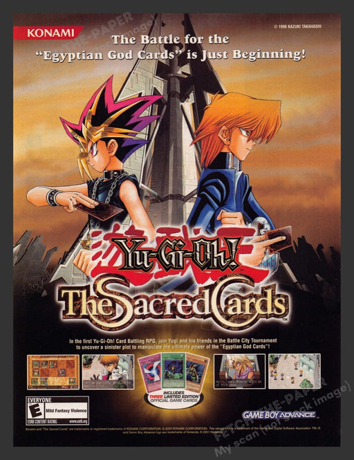 2003 Yu-Gi-Oh!: The Sacred Cards Video Game Print Advertisement
