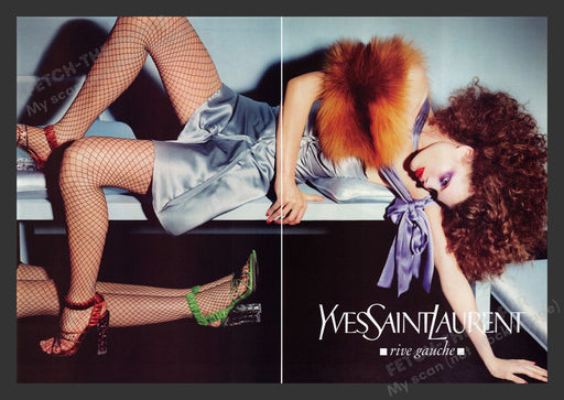 2003 Yves Saint Laurent Fishnet Print Advertisement (2 Pages)