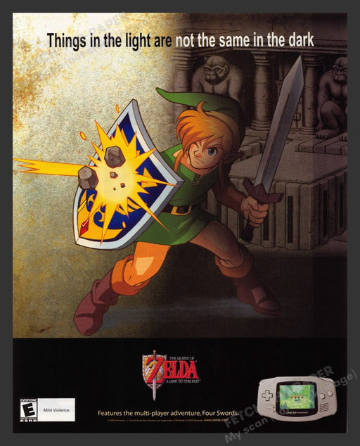2002 Zelda "Things in Light not same in Dark" Video Game Print Advertisement