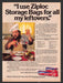 1986 Ziploc Storage Bags with Dom Deluise Recipe Print Advertisement Ad