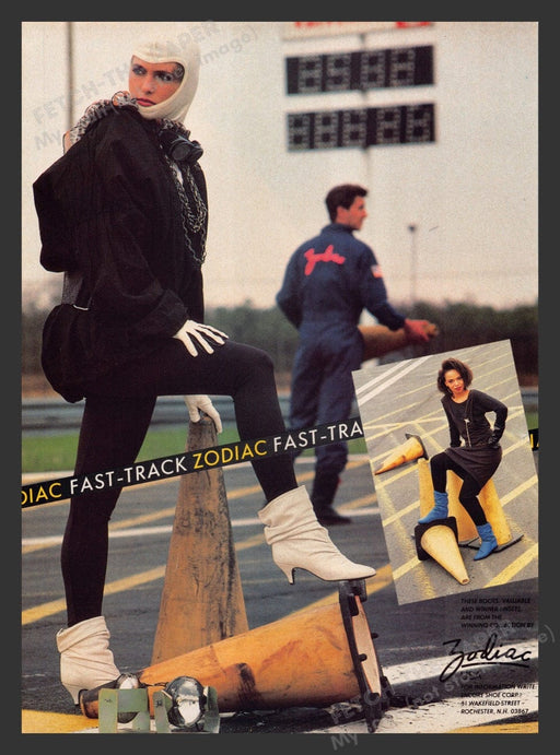 1984 Zodiac Boots USA Winning Collection Track Print Advertisement Ad