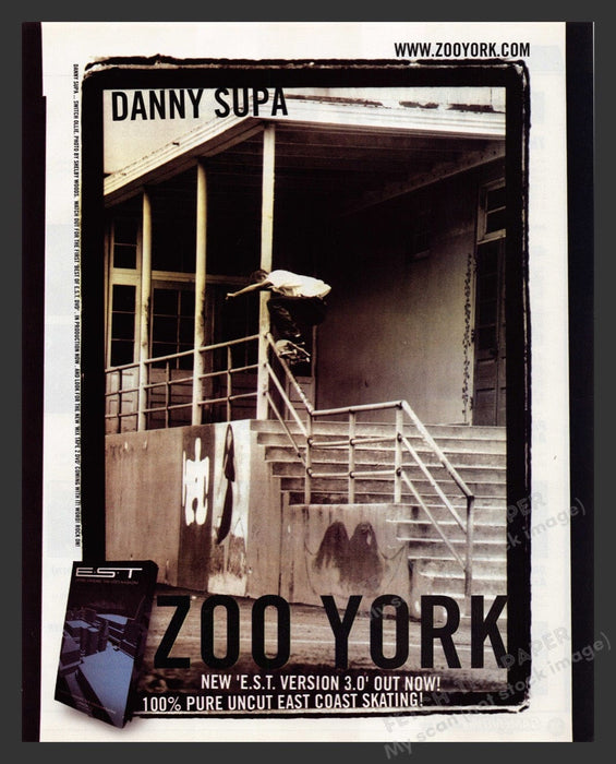 2002 Zoo York Danny Supa Skateboarder Print Advertisement Ad